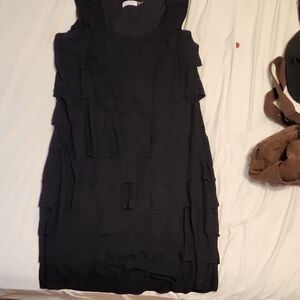 Calvin Klein Collection Black Layered Mini Dress